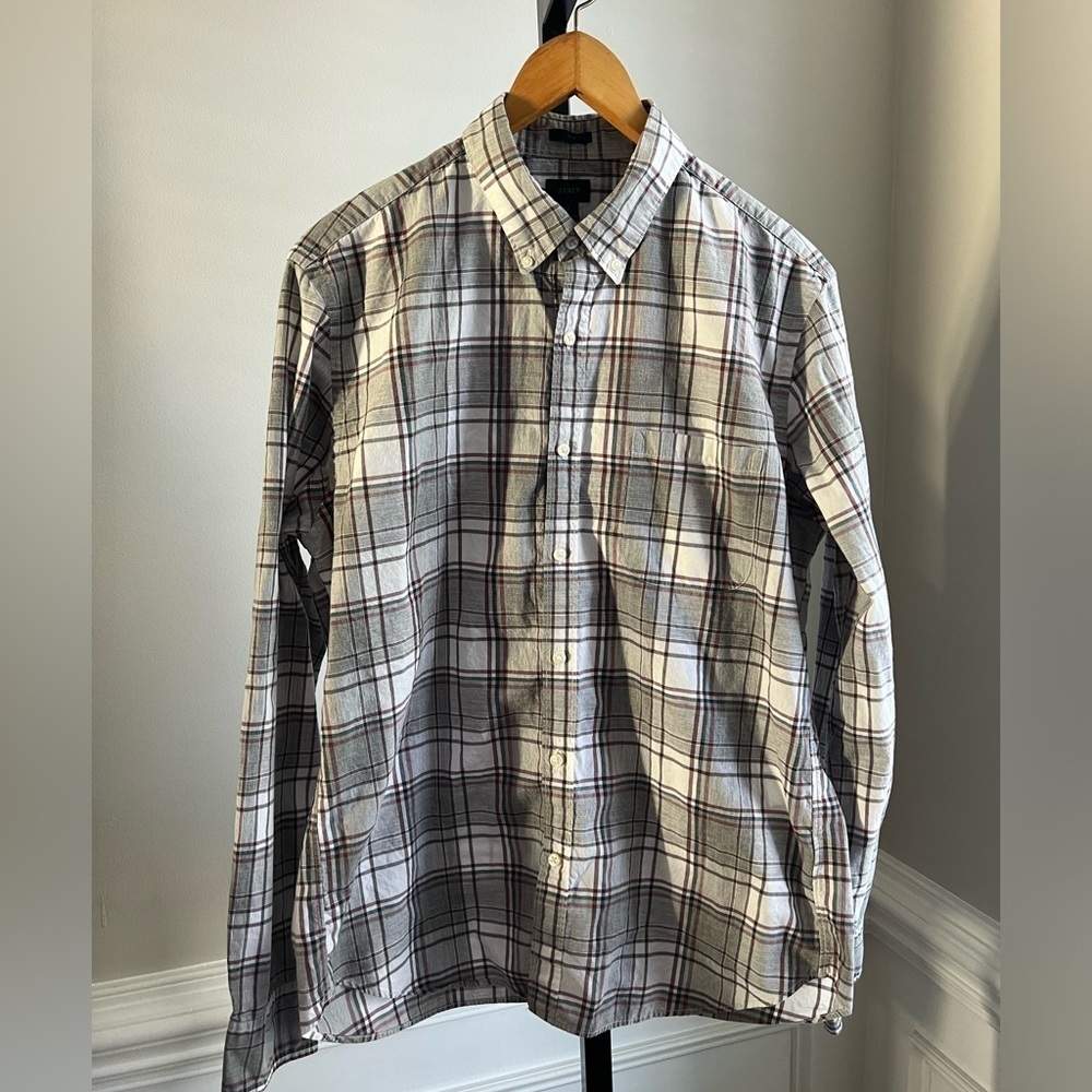 J Crew mens buttondown shirt flannel plaid